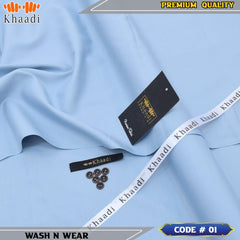 Wash N Wear Unstitched Gents Suit 101