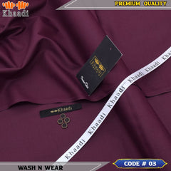 Wash N Wear Unstitched Gents Suit 103