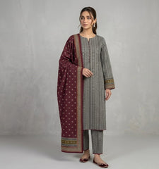 3 Pcs Lawn Unstitched Suit 105