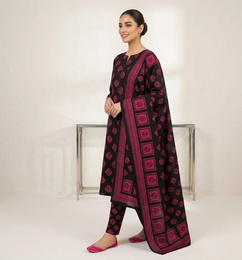 3 Pcs Lawn Unstitched Suit 106