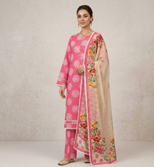 3 Pcs Lawn Unstitched Suit 107