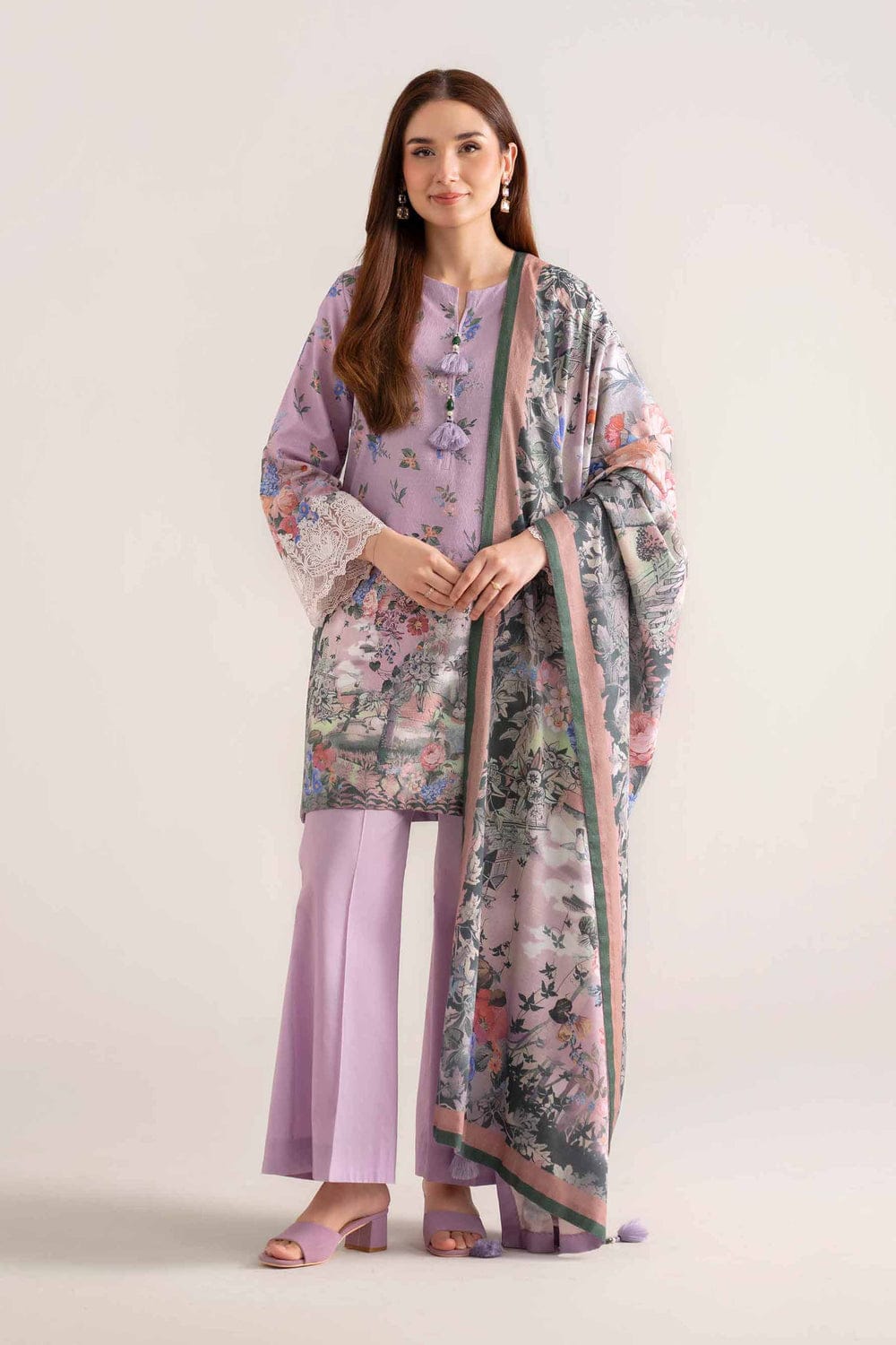 3 Piece - Digital Printed Lawn Embroidered Suit 99